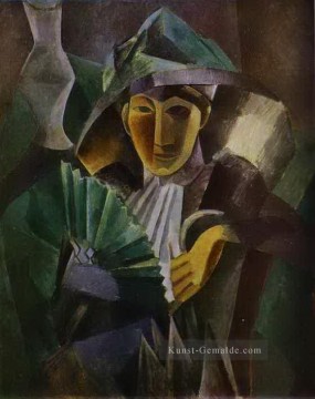 benefactor with bird cage Ölbilder verkaufen - Woman with a Fan 1909 cubist Pablo Picasso